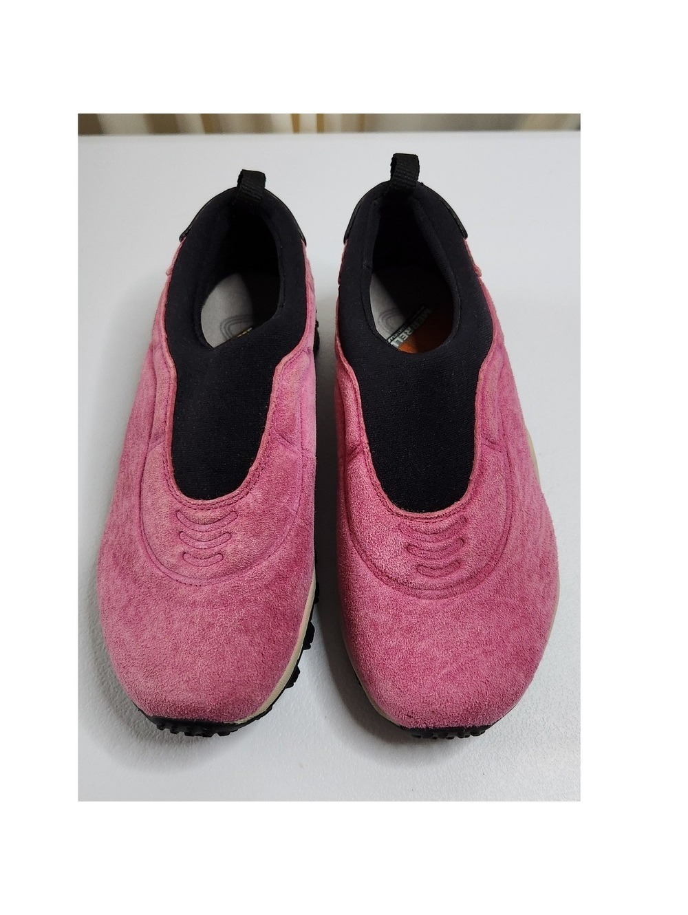 Merrell Jungle Moc Kids Pink Suede Slip On Shoes Size 2